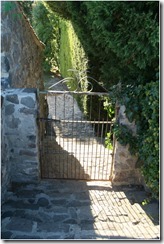 Escalier d'accès à abri de jardinet portillon ancien en fer forgé 